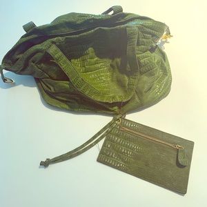 Big Buddha bag and matching wristlet
